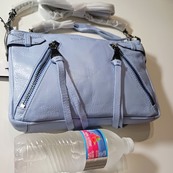 AIMEE KESTENBERG Muse City Slicker Leather Crossbody Bag Periwinkle blue - Picture 4 of 11